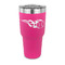 Baseball 30 oz Stainless Steel Ringneck Tumblers - Pink - FRONT