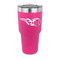 Baseball 30 oz Stainless Steel Tumbler - Pink - Single Sided