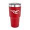 Baseball 30 oz Stainless Steel Ringneck Tumblers - Red - FRONT