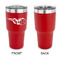 Baseball 30 oz Stainless Steel Ringneck Tumblers - Red - Single Sided - APPROVAL
