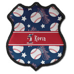 Baseball Iron On Shield Patch C w/ Name or Text