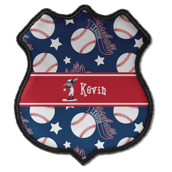 Custom Baseball Iron On Shield Patch C w/ Name or Text