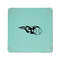 Baseball 6" x 6" Teal Leatherette Snap Up Tray - APPROVAL
