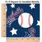 Baseball 6x6 Swatch of Fabric