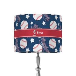 Baseball 8" Drum Lamp Shade - Fabric (Personalized)