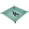 Baseball 9" x 9" Teal Leatherette Snap Up Tray - MAIN