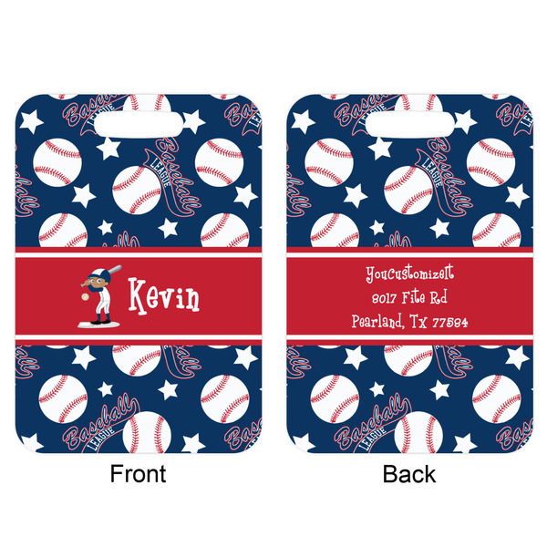 Baseball Aluminum Luggage Tag (Front + Back)