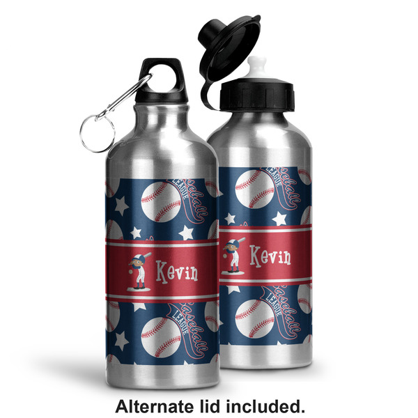 Baseball Aluminum Water Bottle - Alternate lid options