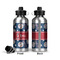 Baseball Aluminum Water Bottle - Front and Back