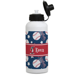 Baseball Water Bottles - Aluminum - 20 oz - White (Personalized)