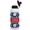 Baseball Aluminum Water Bottle - White Front