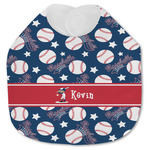 Baseball Jersey Knit Baby Bib w/ Name or Text