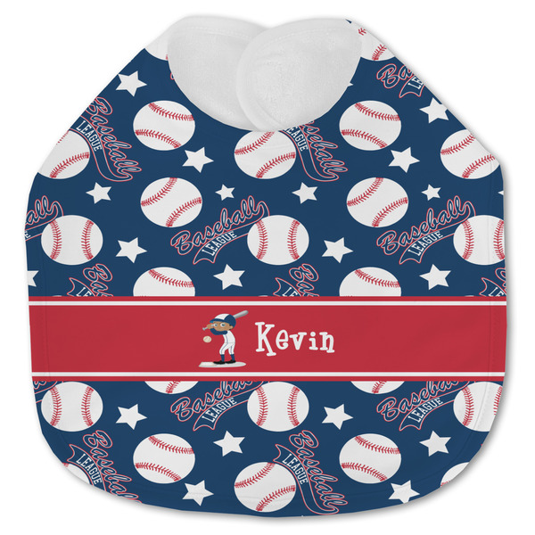 Custom Baseball Jersey Knit Baby Bib w/ Name or Text