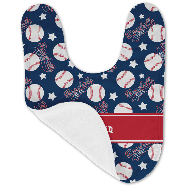 Baseball Baby Bib - AFT folded