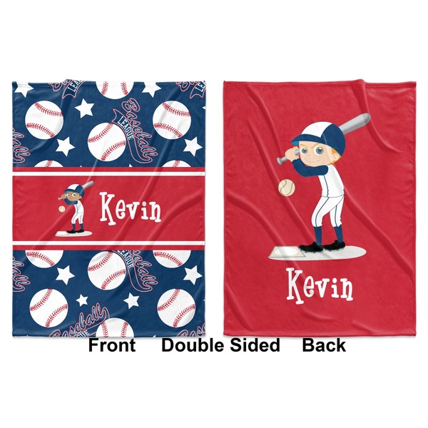 Baseball Baby Blanket (Double Sided - Printed Front and Back)