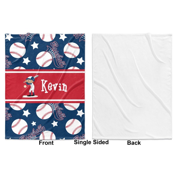 Baseball Baby Blanket (Single Side - Printed Front, White Back)