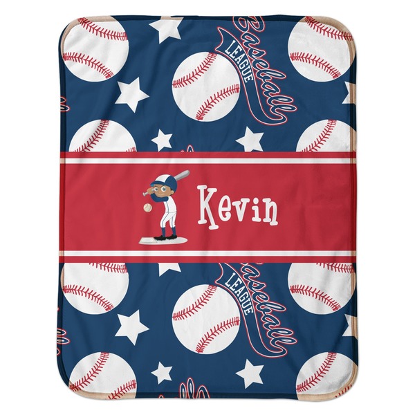 Baseball Baby Sherpa Blanket - Flat