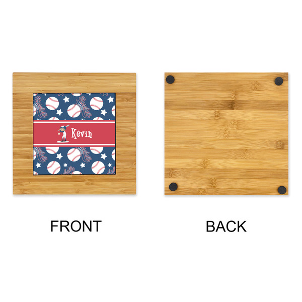 Baseball Bamboo Trivet with 6" Tile - APPROVAL