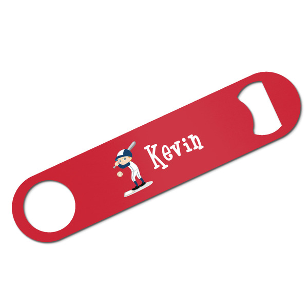 Custom Baseball Bar Bottle Opener w/ Name or Text