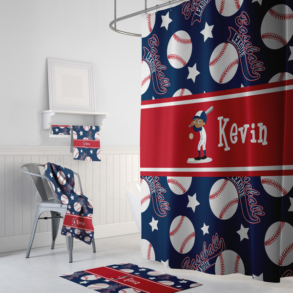 Baseball Bath Towel Sets - 3-piece - In Context