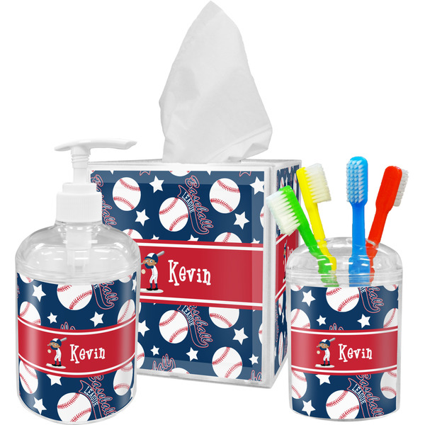 Baseball Bathroom Accessories Set (Personalized)