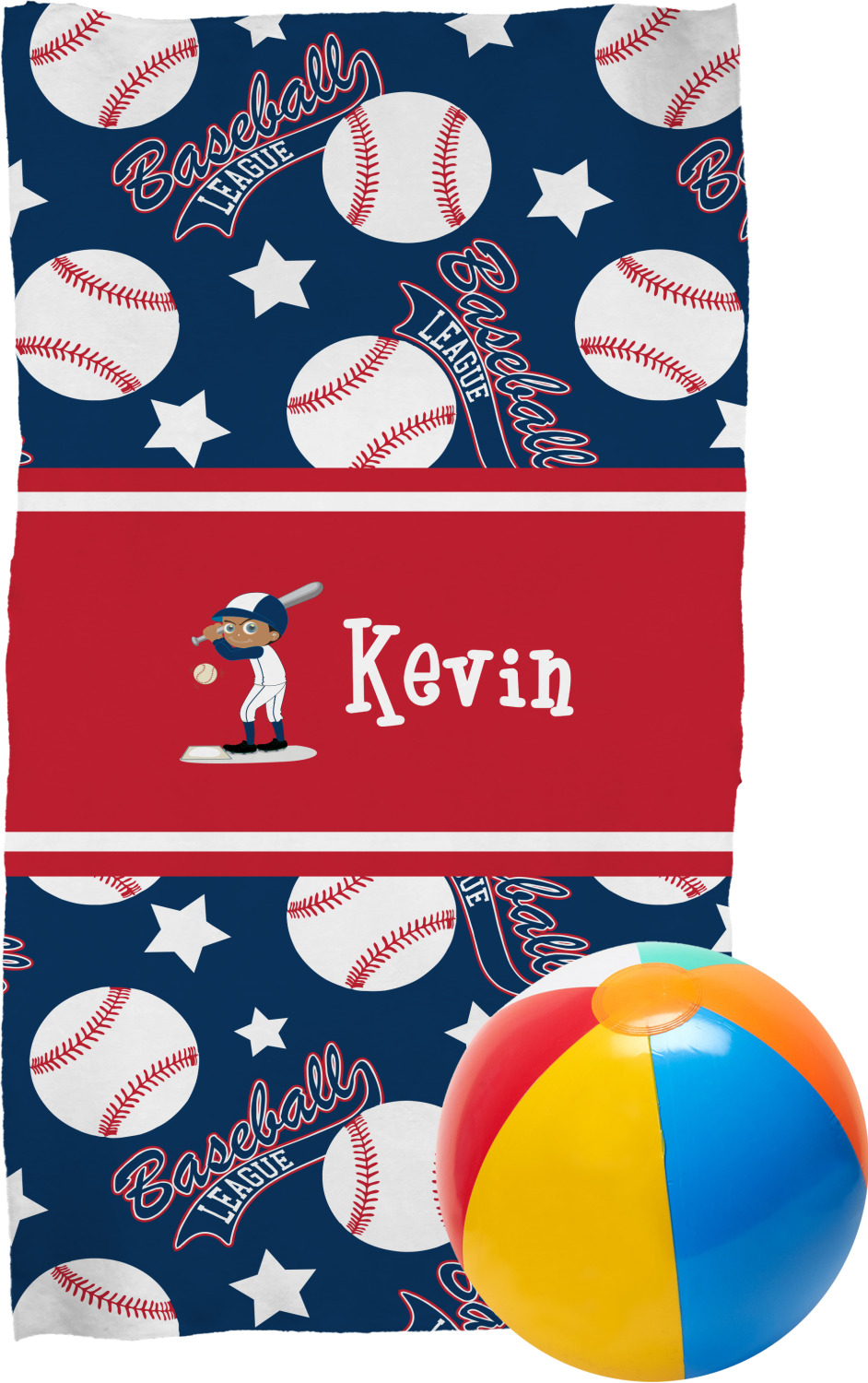 Baseball Beach Towel (Personalized) YouCustomizeIt