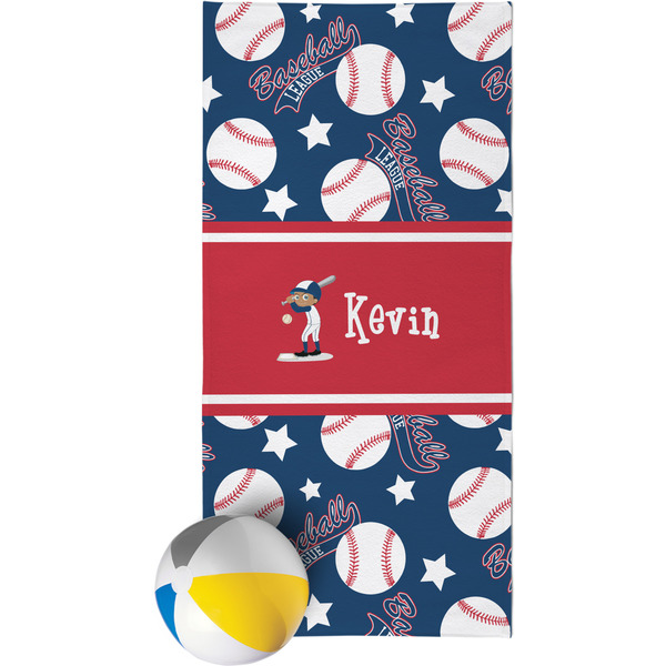 Custom Baseball Beach Towel (Personalized)