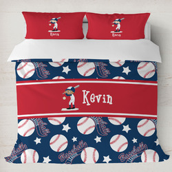 Baseball Duvet Cover Set - King (Personalized)