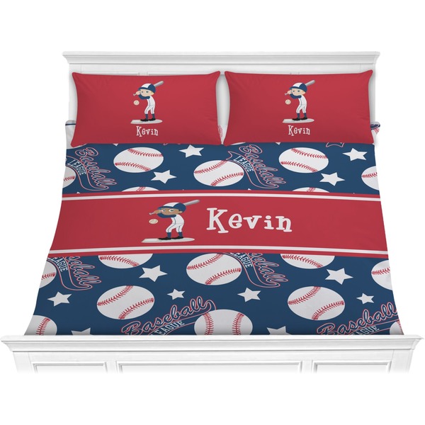 Custom Baseball Comforter Set - King (Personalized)