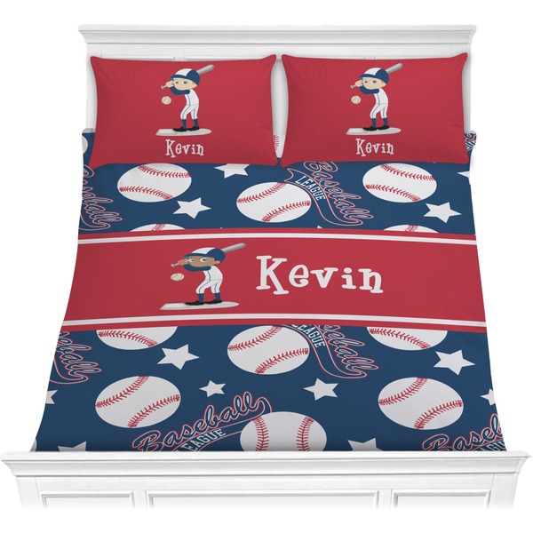 Custom Baseball Comforter Set - Full / Queen (Personalized)