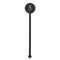 Baseball Black Plastic 5.5" Stir Stick - Round - Single Stick