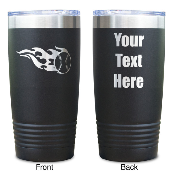 Baseball Black Polar Camel Tumbler - 20oz - Double Sided  - Approval