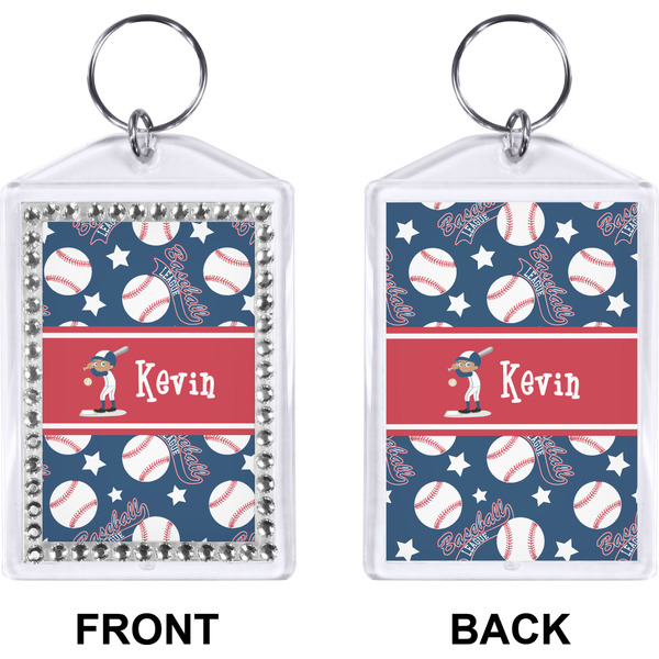 Baseball Bling Keychain (Front + Back)
