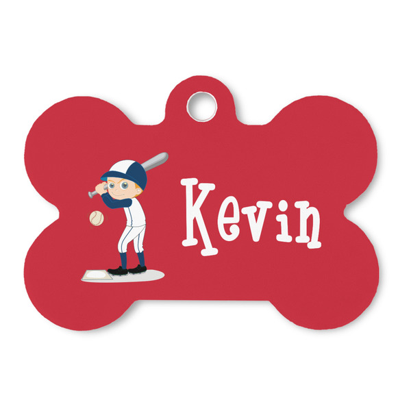 Custom Baseball Bone Shaped Dog ID Tag (Personalized)