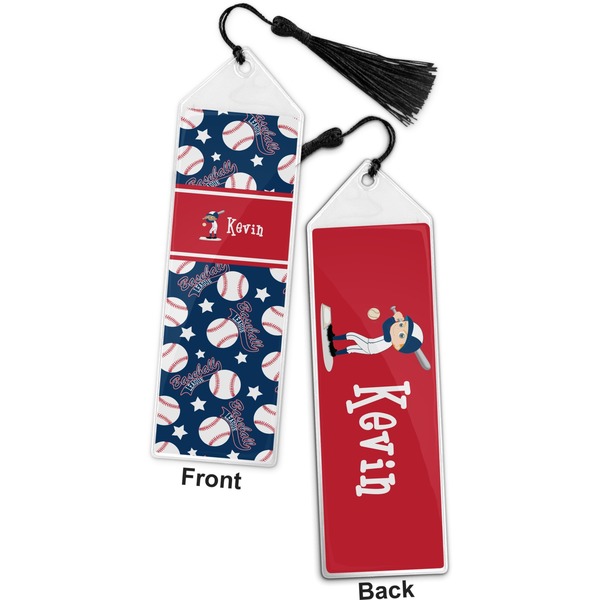 Baseball Bookmark with tassel - Front and Back