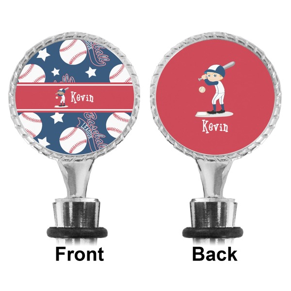 Baseball Bottle Stopper - Front and Back