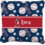 Baseball Faux-Linen Throw Pillow 20" (Personalized)