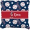 Baseball Burlap Pillow 22"