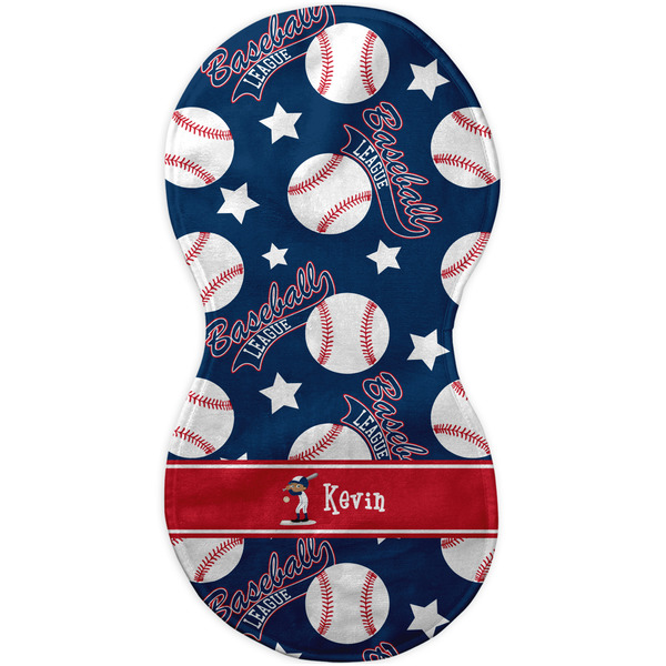 Baseball Burp Peanut Shaped Flat