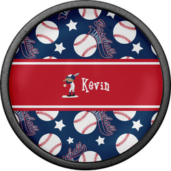 Baseball Cabinet Knob (Black) (Personalized)