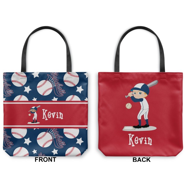 Baseball Canvas Tote - Front and Back