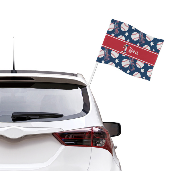 Baseball Car Flag - Large - LIFESTYLE