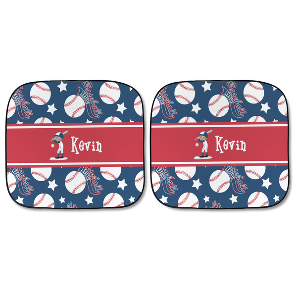 Baseball Car Sun Shades - FRONT