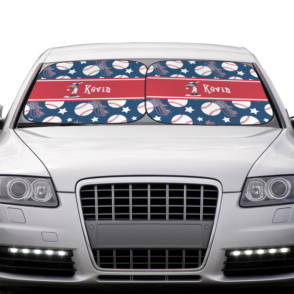 Baseball Car Sun Shades - IN CONTEXT
