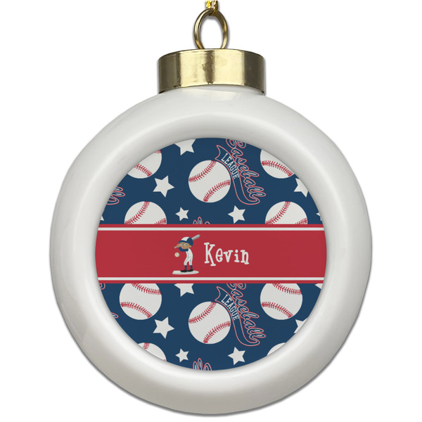 Custom Baseball Ceramic Ball Ornament (Personalized)