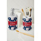 Baseball Ceramic Bathroom Accessories - LIFESTYLE (toothbrush holder & soap dispenser)