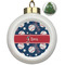 Baseball Ceramic Christmas Ornament - Xmas Tree (Front View)