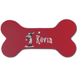 Baseball Ceramic Dog Ornament - Front w/ Name or Text