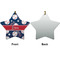 Baseball Ceramic Flat Ornament - Star Front & Back (APPROVAL)