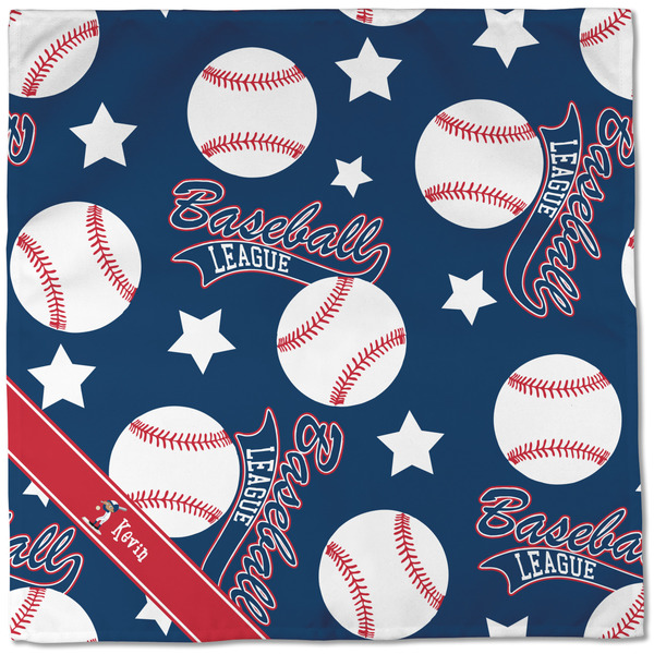 Baseball Cloth Napkins - Personalized Dinner (Full Open)